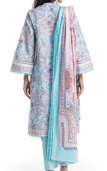 Bonanza Light Blue Lawn Suit | Pakistani Lawn Dress in USA- Image 2