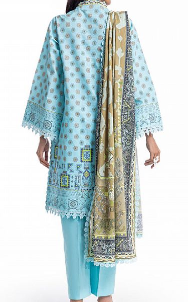 Bonanza Pale Aqua Lawn Suit | Pakistani Lawn Dress in USA- Image 2