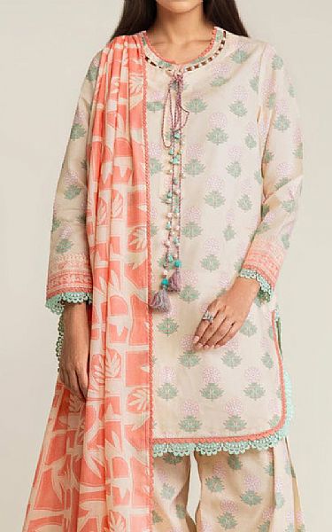 Bonanza Ivory Lawn Suit | Pakistani Lawn Dress in USA- Image 2