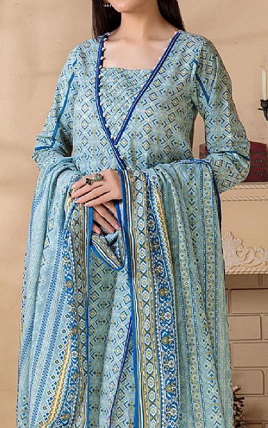 Bonanza Sky Blue Khaddar Suit | Pakistani Dresses in USA- Image 2
