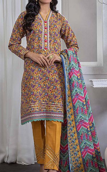 Bonanza Mustard Khaddar Suit | Pakistani Dresses in USA- Image 1