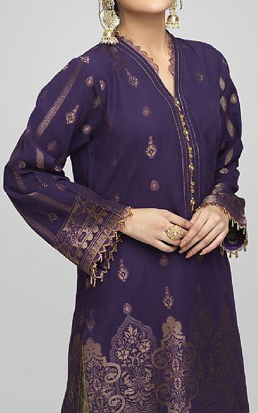 Bonanza Indigo Jacquard Kurti | Pakistani Dresses in USA- Image 2