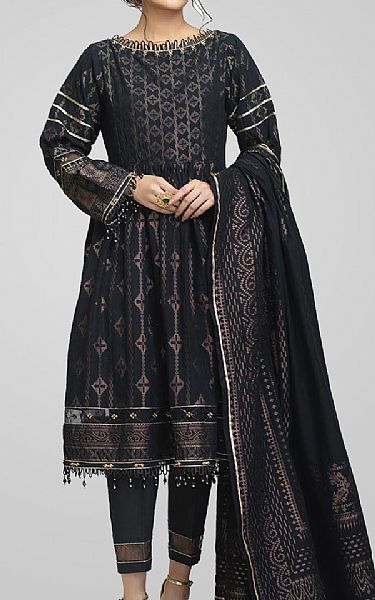 Bonanza Black Jacquard Suit | Pakistani Dresses in USA- Image 1
