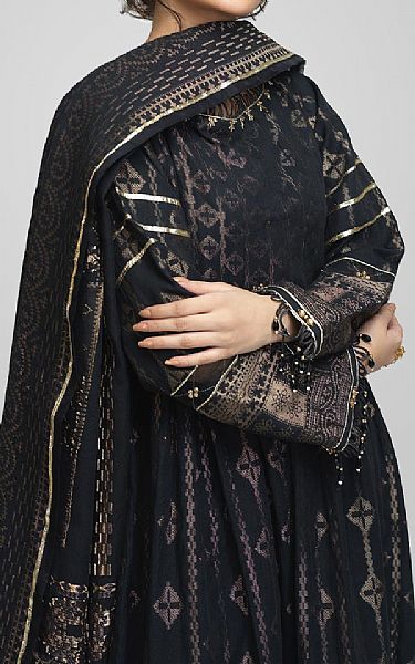 Bonanza Black Jacquard Suit | Pakistani Dresses in USA- Image 2