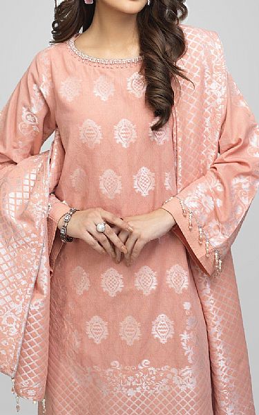 Bonanza Peach Jacquard Suit | Pakistani Dresses in USA- Image 2