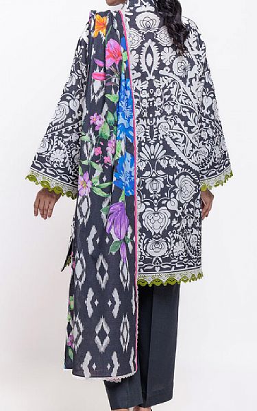 Bonanza Black/Off White Karandi Suit | Pakistani Winter Dresses in USA- Image 2