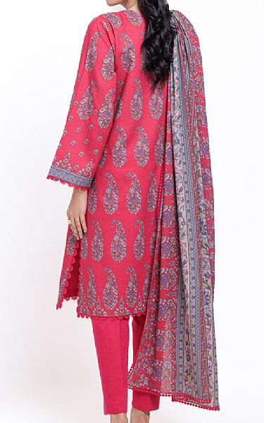 Bonanza Dark Pink Karandi Suit | Pakistani Winter Dresses in USA- Image 2