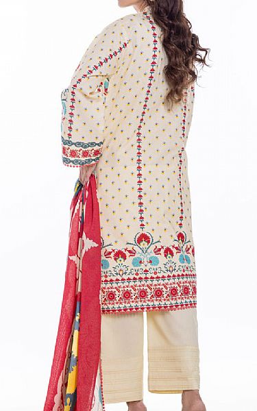 Bonanza Ivory Karandi Suit | Pakistani Winter Dresses in USA- Image 2