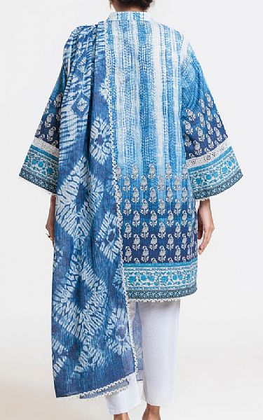 Bonanza Blue/Off White Karandi Suit | Pakistani Winter Dresses in USA- Image 2