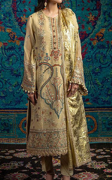 Bonanza Fawn Cambric Suit | Pakistani Lawn Dress in USA- Image 1