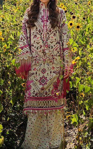 Bonanza Off White Lawn Suit (2 pcs) | Pakistani Lawn Dress in USA- Image 1