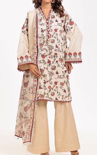 Bonanza Ivory Lawn Suit | Pakistani Lawn Dress in USA- Image 1