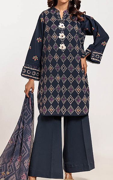 Bonanza Navy Blue Lawn Suit | Pakistani Lawn Dress in USA- Image 1