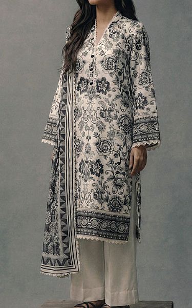 Bonanza Off-white Lawn Suit | Pakistani Lawn Dress in USA- Image 1