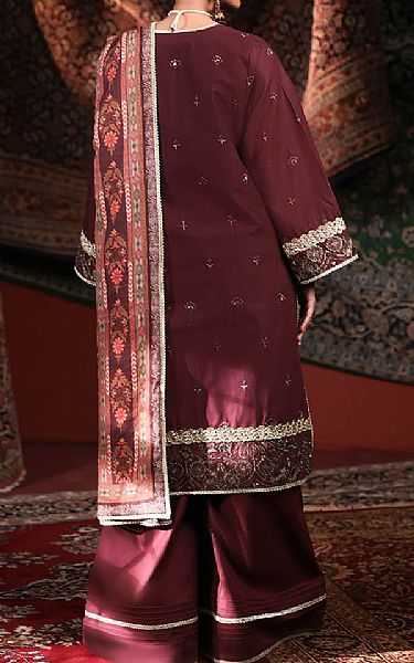 Bonanza Wine Berry Cambric Suit | Pakistani Lawn Dress in USA- Image 2