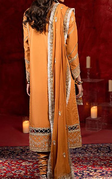 Bonanza Orange Cambric Suit | Pakistani Lawn Dress in USA- Image 2