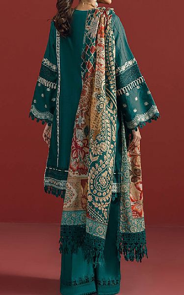Bonanza Teal Cambric Suit | Pakistani Lawn Dress in USA- Image 2