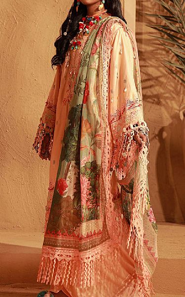 Bonanza Peach Cambric Suit | Pakistani Lawn Dress in USA- Image 2
