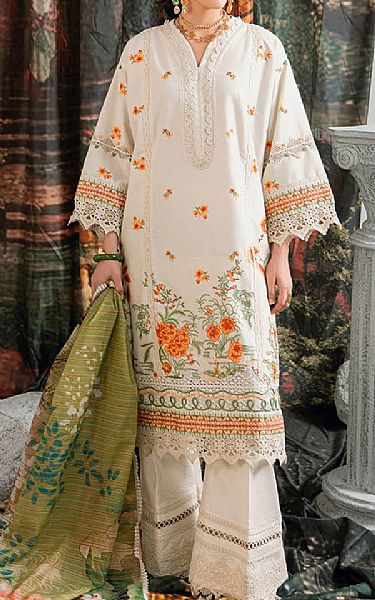 Bonanza Off White Cambric Suit | Pakistani Lawn Dress in USA- Image 1