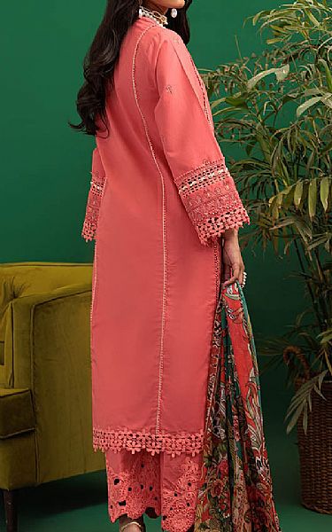 Bonanza Salmon Pink Cambric Suit | Pakistani Lawn Dress in USA- Image 2