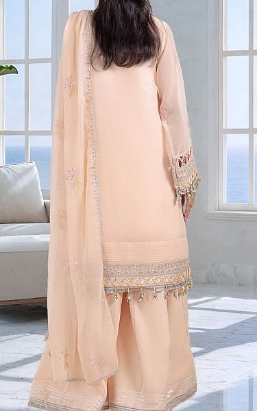 Bonanza Peach Chiffon Suit | Pakistani Embroidered Chiffon Dresses USA- Image 2