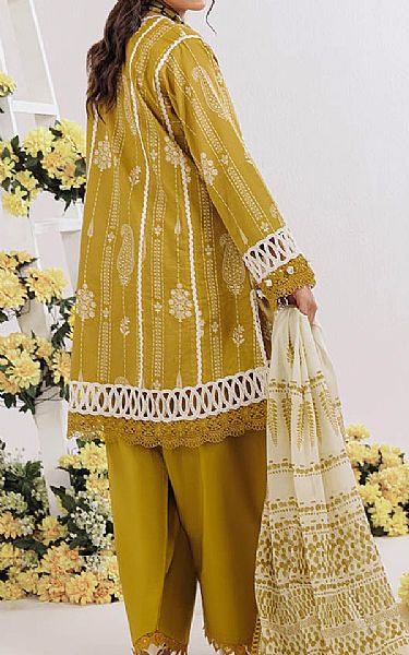 Bonanza Satin Sheen Gold Lawn Suit | Pakistani Lawn Dress in USA- Image 2