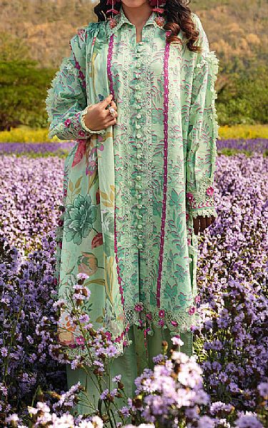 Bonanza Light Green Lawn Suit | Pakistani Lawn Dress in USA- Image 1