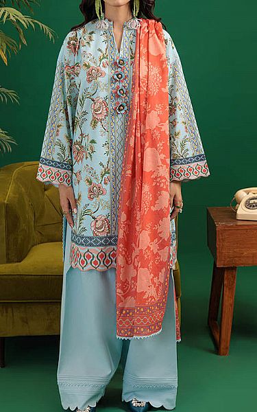 Bonanza Turquoise Lawn Suit | Pakistani Lawn Dress in USA- Image 1
