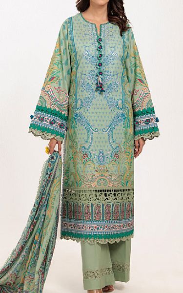 Bonanza Light Green Lawn Suit | Pakistani Lawn Dress in USA- Image 1