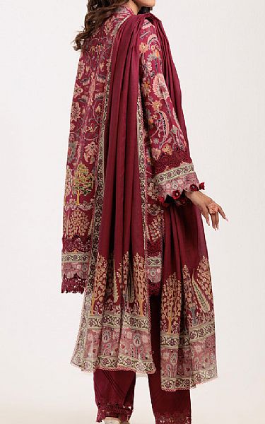 Bonanza Light Burgundy Lawn Suit | Pakistani Lawn Dress in USA- Image 2