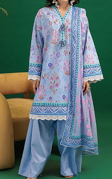 Bonanza Cadet Blue Lawn Suit | Pakistani Lawn Dress in USA- Image 1