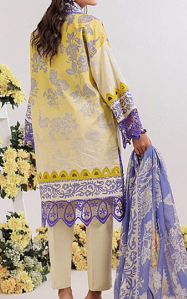 Bonanza Yellow/Purple Lawn Suit | Pakistani Lawn Dress in USA- Image 2
