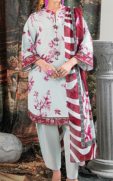 Bonanza Light Turquoise Lawn Suit | Pakistani Lawn Dress in USA- Image 1