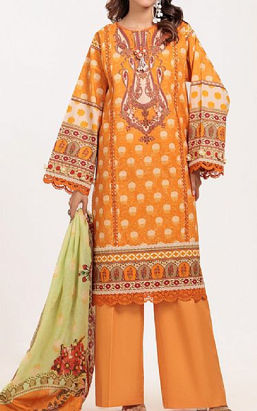 Bonanza Orange Lawn Suit | Pakistani Lawn Dress in USA- Image 1