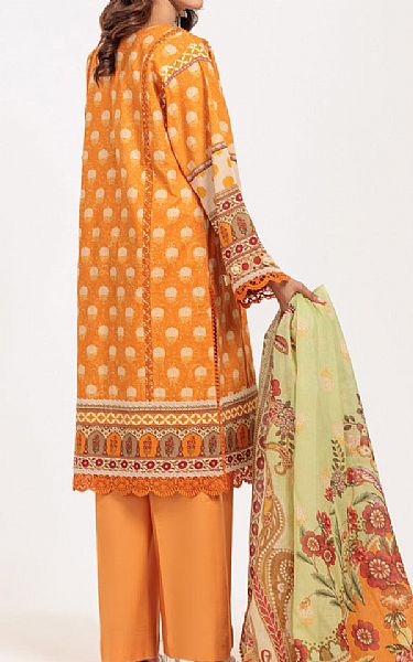 Bonanza Orange Lawn Suit | Pakistani Lawn Dress in USA- Image 2
