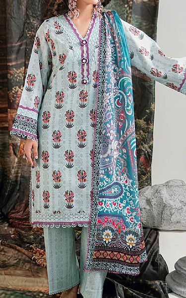 Bonanza Light Blue Lawn Suit | Pakistani Lawn Dress in USA- Image 1