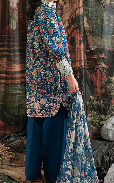 Bonanza Dark Blue Lawn Suit | Pakistani Lawn Dress in USA- Image 2