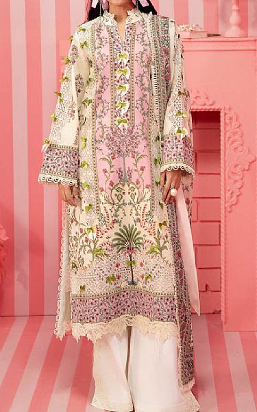 Bonanza Off White/Pink Lawn Suit | Pakistani Lawn Dress in USA- Image 1