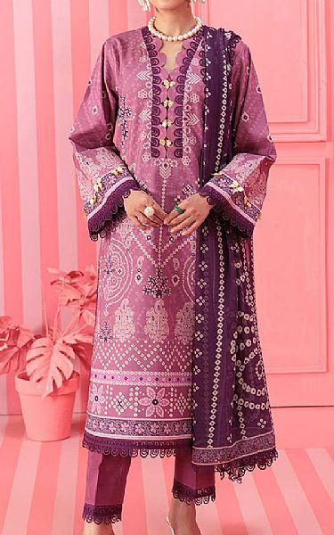 Bonanza Mauve Lawn Suit | Pakistani Lawn Dress in USA- Image 1