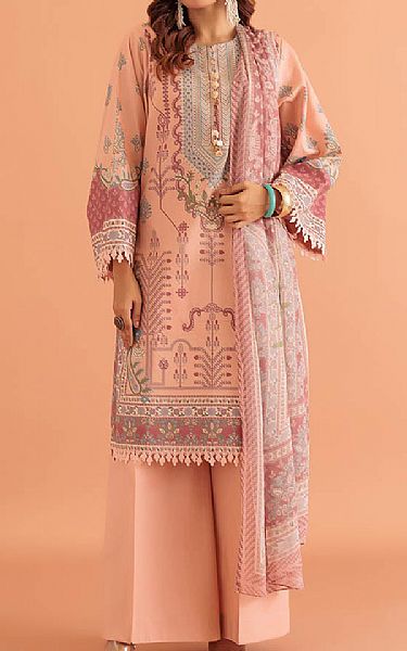 Bonanza Peach Lawn Suit | Pakistani Lawn Dress in USA- Image 1