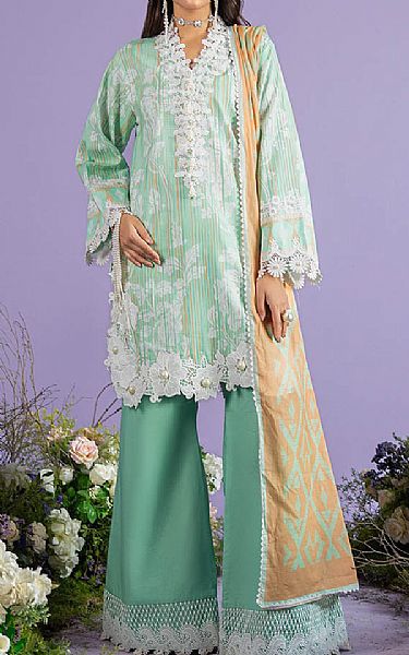 Bonanza Mint Green Lawn Suit | Pakistani Lawn Dress in USA- Image 1