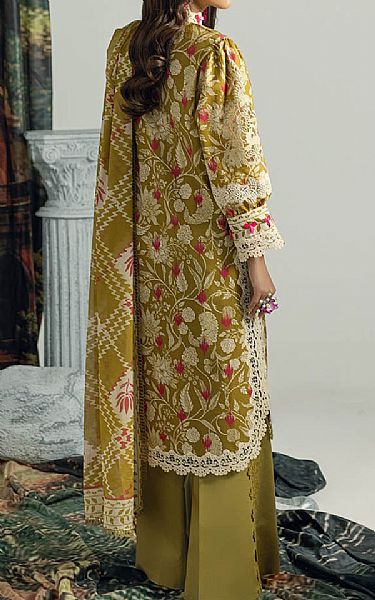 Bonanza Olive Green Lawn Suit (2 pcs) | Pakistani Lawn Dress in USA- Image 2