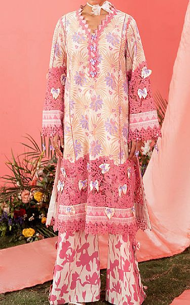 Bonanza Peach/Pink Lawn Suit (2 pcs) | Pakistani Lawn Dress in USA- Image 1