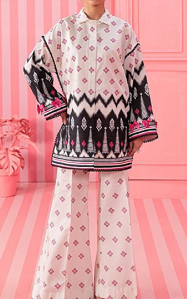 Bonanza Off White/Black Lawn Suit (2 pcs) | Pakistani Lawn Dress in USA- Image 1