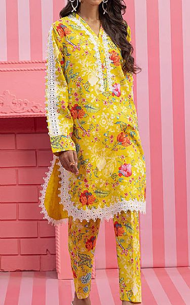 Bonanza Golden Yellow Lawn Suit (2 pcs) | Pakistani Lawn Dress in USA- Image 1