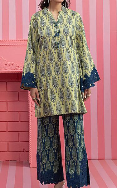 Bonanza Sage Green/Blue Lawn Suit (2 pcs) | Pakistani Lawn Dress in USA- Image 1