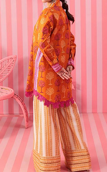 Bonanza Bright Orange Lawn Suit (2 pcs) | Pakistani Lawn Dress in USA- Image 2