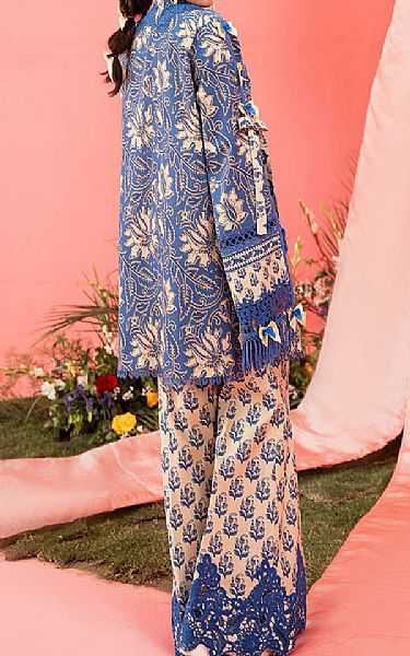 Bonanza Blue/Ivory Lawn Suit (2 pcs) | Pakistani Lawn Dress in USA- Image 2