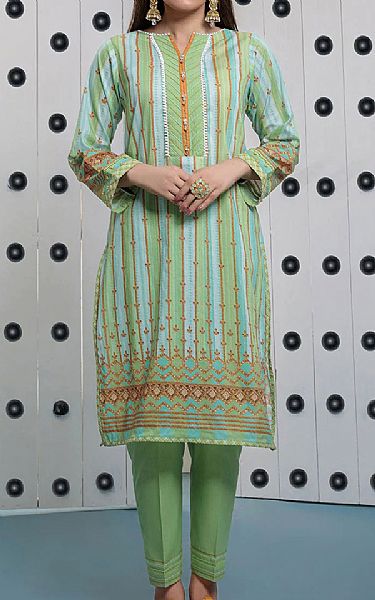 Bonanza Light Green Lawn Suit (2 Pcs) | Pakistani Dresses in USA- Image 1
