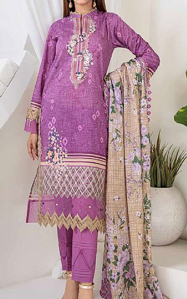 Bonanza Mauve Lawn Suit (2 Pcs) | Pakistani Dresses in USA- Image 1